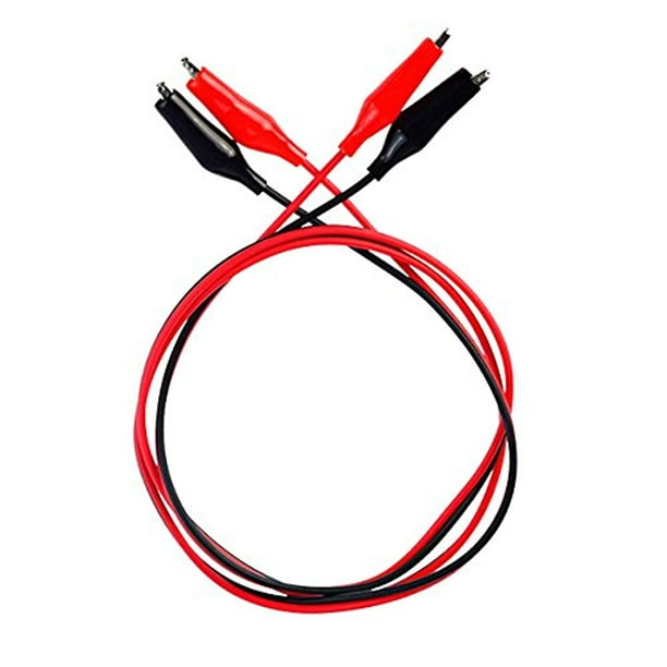 1m Crocodile Alligator to Crocodile Alligator Clip Test Leads Cable Red /& Black